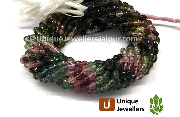 Tourmaline Far Faceted Capsule Beads