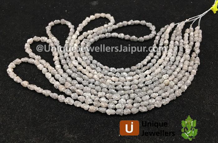 Grey Diamond Far Long Rough Nugget Beads