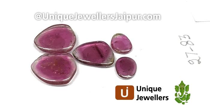 Pink Watermelon Tourmaline Smooth Slices