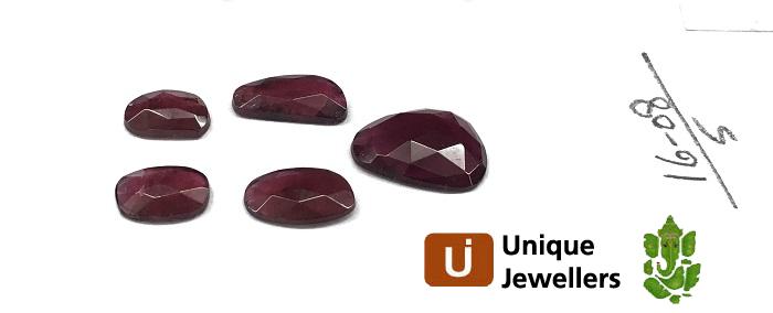 Rhodolite Garnet Rose Cut Slices