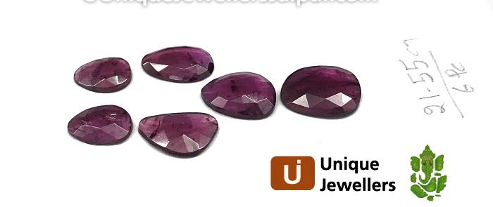 Rhodolite Garnet Rose Cut Slices