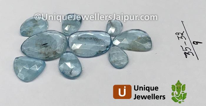 Aquamarine Rose Cut Slices