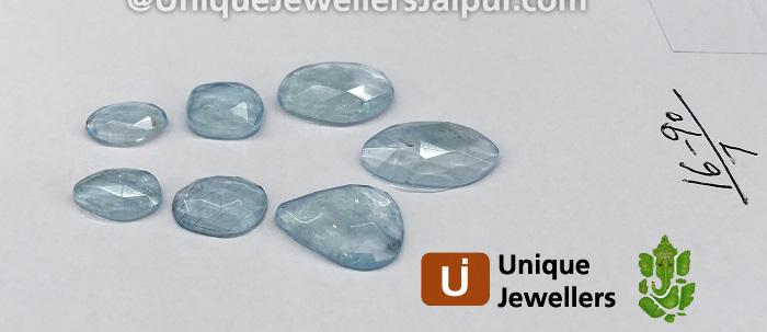 Aquamarine Rose Cut Slices