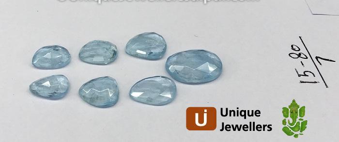 Aquamarine Rose Cut Slices