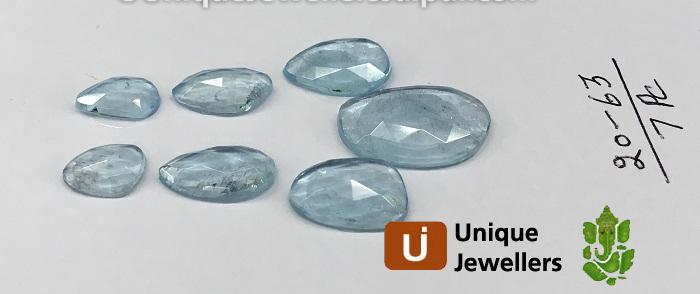 Aquamarine Rose Cut Slices