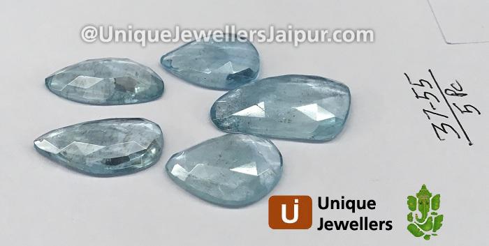 Aquamarine Rose Cut Slices