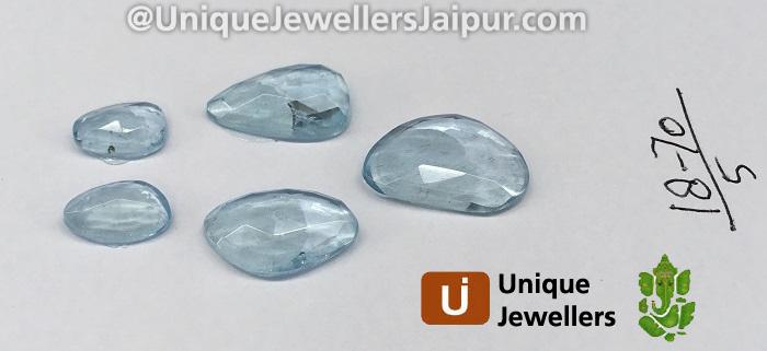 Aquamarine Rose Cut Slices