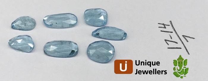 Aquamarine Rose Cut Slices