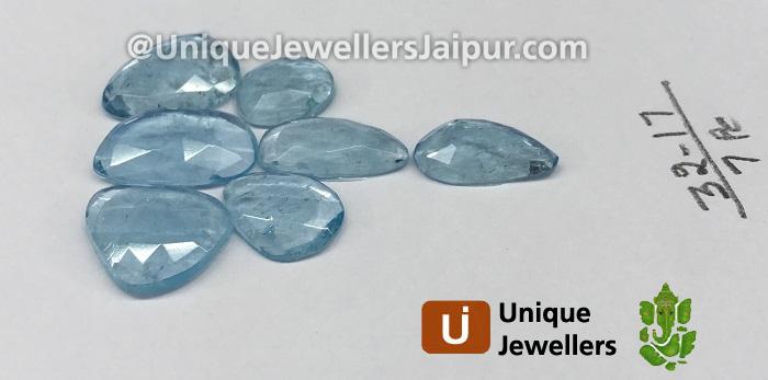 Aquamarine Rose Cut Slices