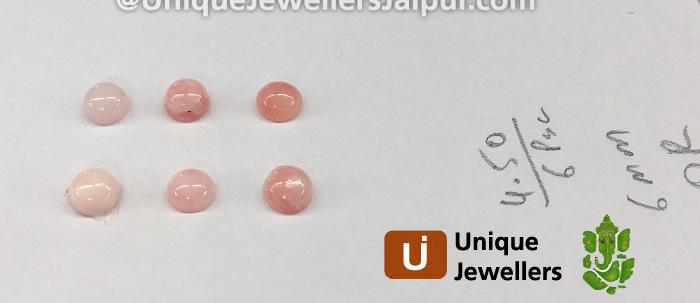 Pink Opal Smooth Round Cabochon