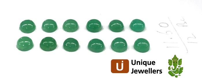 Chrysoprase Smooth Round Cabochon