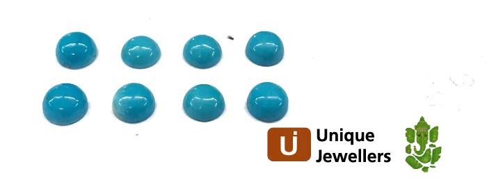 Natural Arizona Turquoise Smooth Round Cabochon