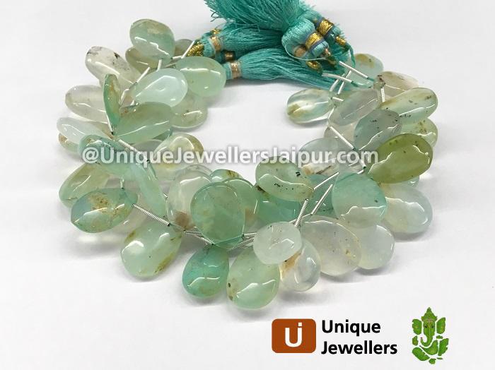 Natural Peruvian Opal Smooth Pear Beads