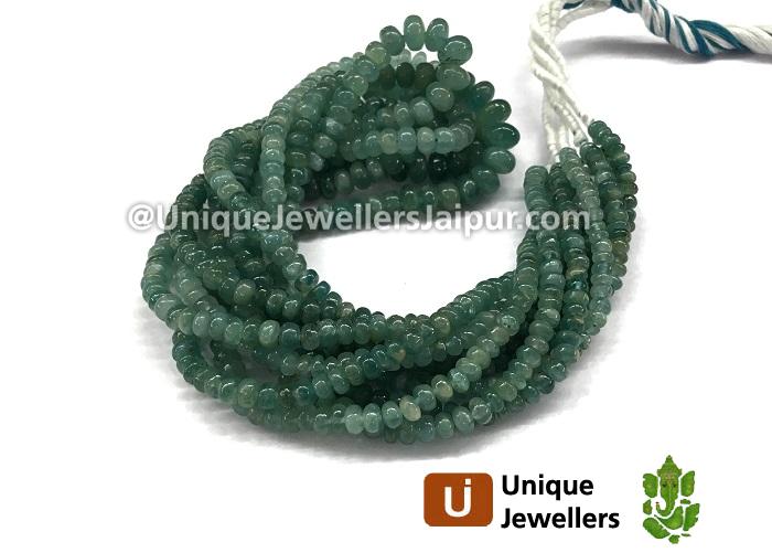 Light Paraiba Grandidierite Smooth Roundelle Beads