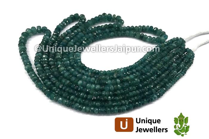 Indicolite Blue Grandidierite Faceted Roundelle Beads