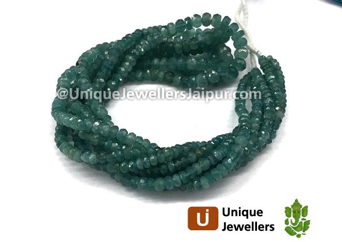 Paraiba Blue Grandidierite Faceted Roundelle Beads