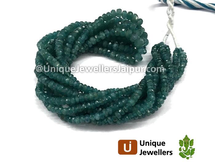 Blue Grandidierite Faceted Roundelle Beads