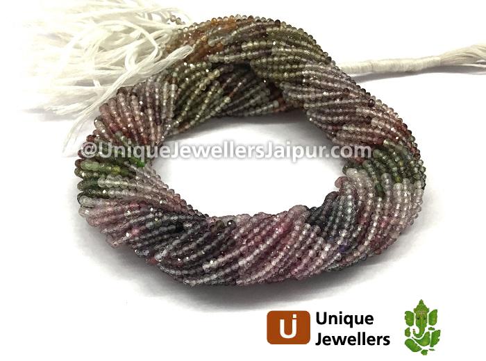 Multi Spinel Micro Cut Round Beads