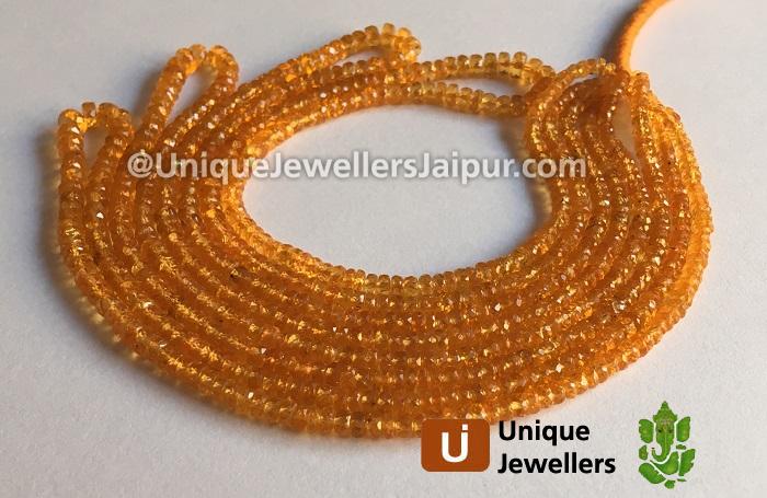 Mandarin Garnet Faceted Roundelle Beads