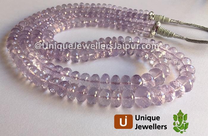 Scorolite Far Faceted Roundelle Beads