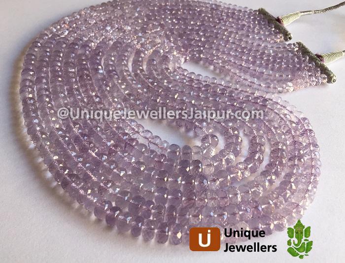 Scorolite Far Faceted Roundelle Beads