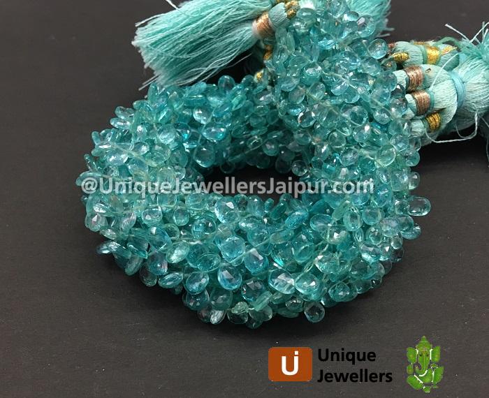 Apatite Faceted Pear Beads