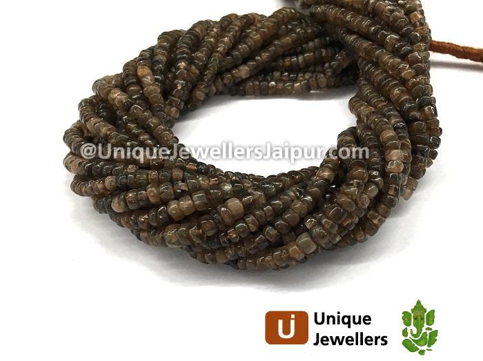Brown Andalusite Smooth Tyre Beads