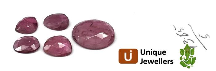 Rubellite Rose Cut Slices