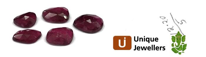 Rubellite Rose Cut Slices