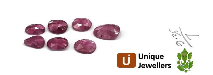 Rubellite Rose Cut Slices