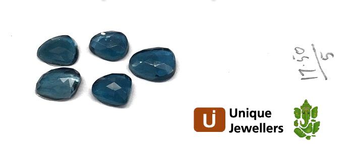 London Blue Topaz Rose Cut Slices