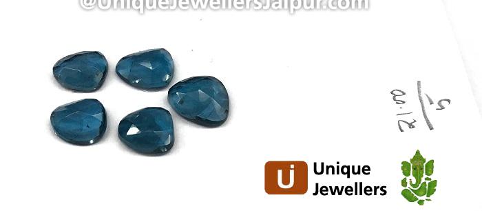 London Blue Topaz Rose Cut Slices