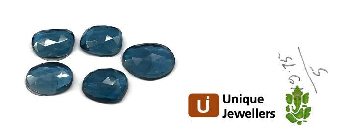 London Blue Topaz Rose Cut Slices