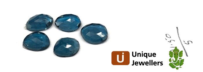 London Blue Topaz Rose Cut Slices