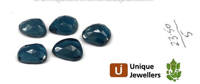 London Blue Topaz Rose Cut Slices