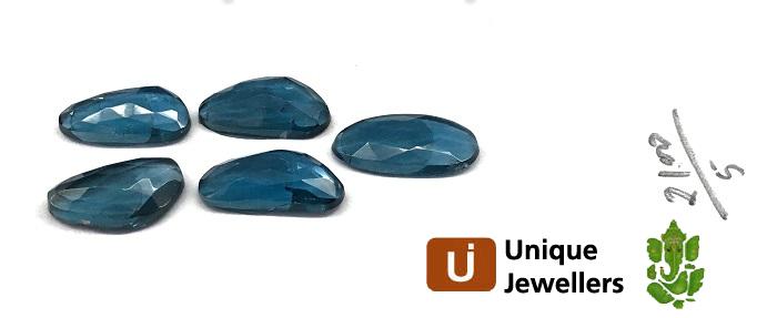 London Blue Topaz Rose Cut Slices