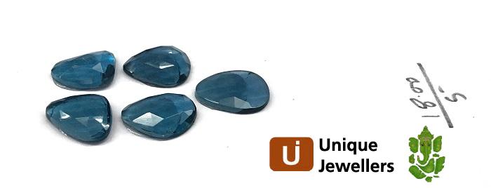 London Blue Topaz Rose Cut Slices