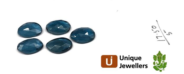 London Blue Topaz Rose Cut Slices