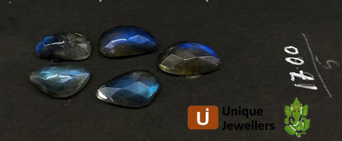 Blue Labradorite Rose Cut Slices