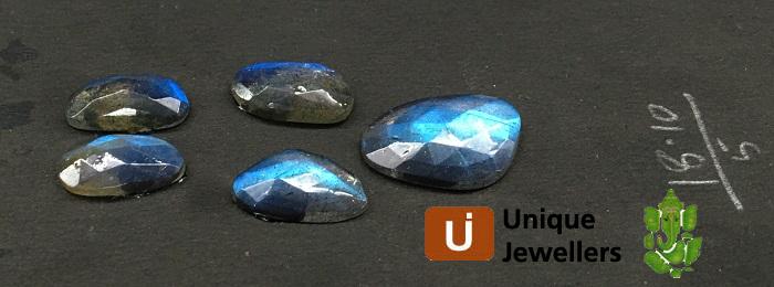 Blue Labradorite Rose Cut Slices