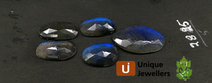 Blue Labradorite Rose Cut Slices