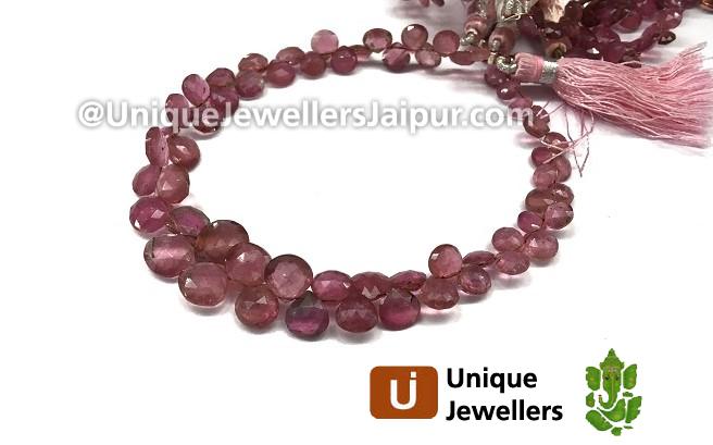 Baby Pink Tourmaline Faceted Heart Beads