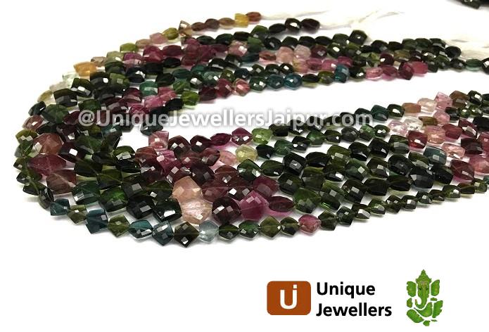 Tourmaline Faceted Pentagon Beads