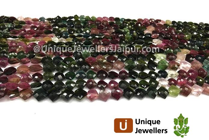 Tourmaline Faceted Pentagon Beads