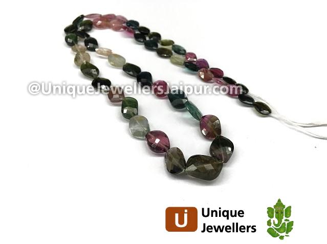 Tourmaline Faceted Parallelogram Beads