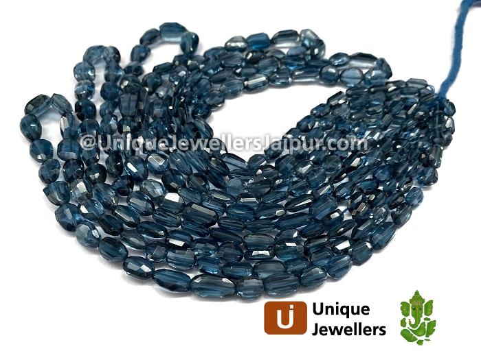 London Blue Topaz Faceted Nugget Beads