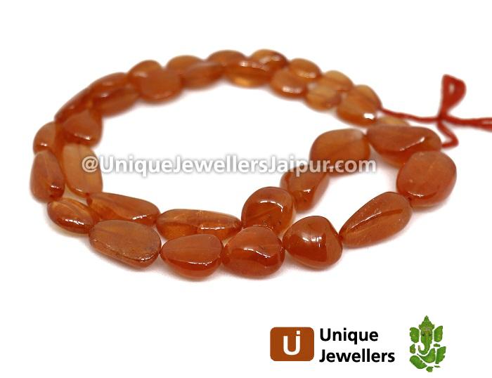 Mandarin Garnet Smooth Nugget Beads