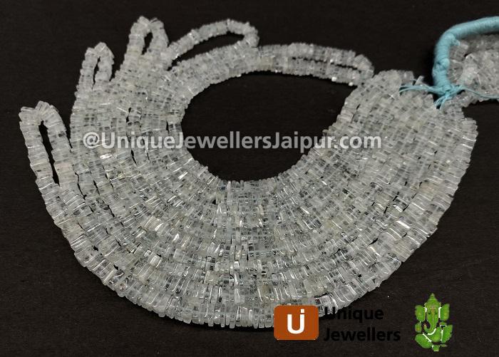 Aquamarine Plain Heishi Square Beads