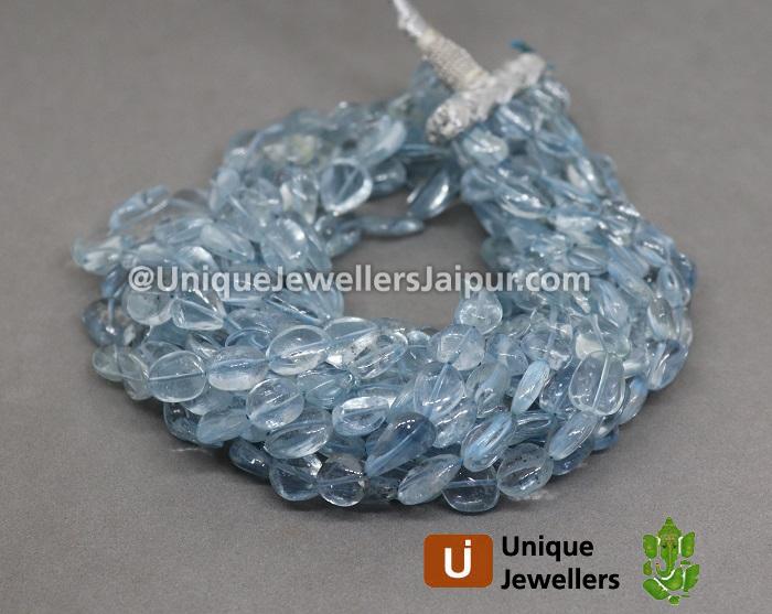 Aquamarine Plain Nugget Beads