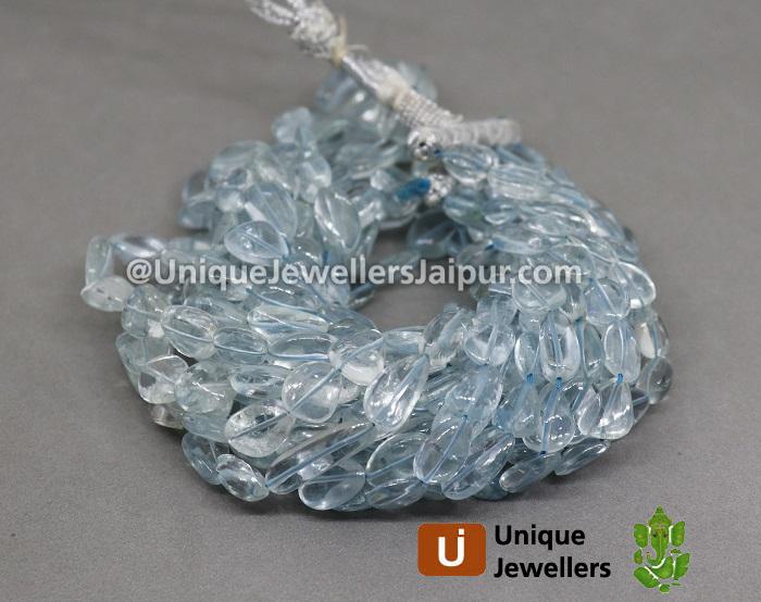 Aquamarine Plain Nugget Beads